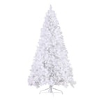 Jingle Jollys 2.1m white LED Christmas tree with RGB lights and metal stand, remote control