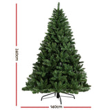 Jingle Jollys Christmas Tree 2.4m Green Xmas Tree Decorations 1225 Tips - Front View