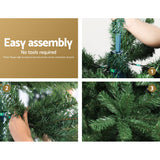 Jingle Jollys Christmas Tree 2.4m Green Xmas Tree Decorations 1225 Tips - 45-Degree Angle