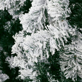 Jingle Jollys Christmas Tree 2.4m Snow Flocked Xmas Tree Decorations 1165 Tips - Side View