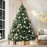 Jingle Jollys Christmas Tree 2.4m Snowy Xmas Tree Decoration 1225 Tips - Low Angle