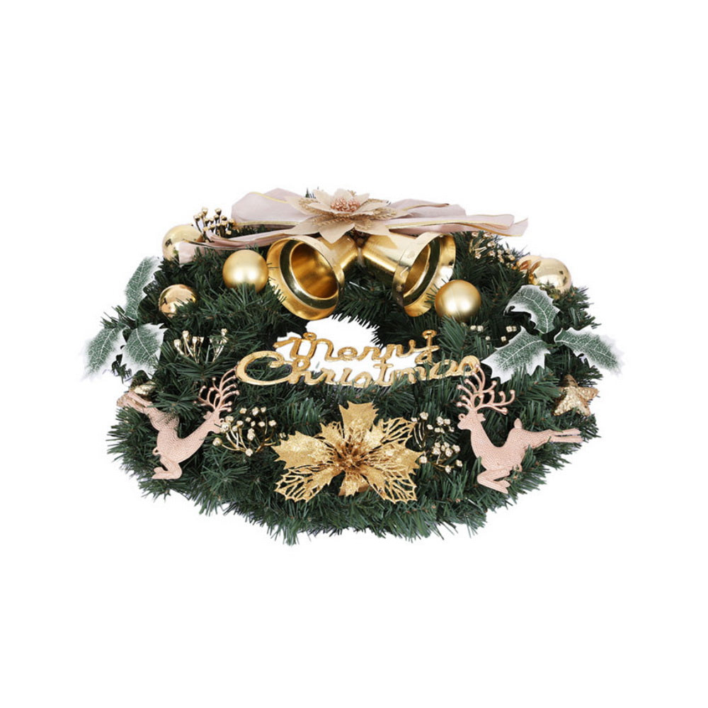 Festive Cheer 60CM Christmas Garland with Ornaments and Reindeer Decor