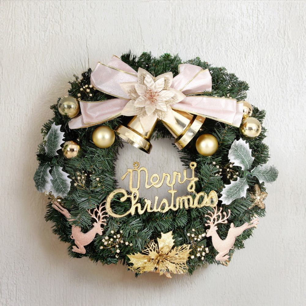 Festive Cheer 60CM Christmas Garland with Ornaments and Reindeer Decor