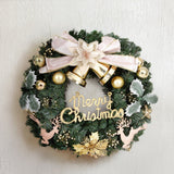 Festive Cheer 60CM Christmas Garland with Ornaments and Reindeer Decor - Close-Up Angle
