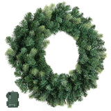 Jingle Jollys 60cm Pre-Lit Christmas Wreath GarlandsWarm White LED Light Door Wreaths Battery Timer - Side View