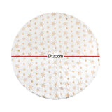 Elegant Sequin Snowflake Christmas Tree Skirt - 120cm Festive Decoration - Front View