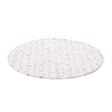Elegant Sequin Snowflake Christmas Tree Skirt - 120cm Festive Decoration - Side View