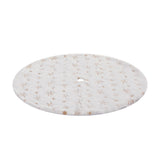 Elegant Sequin Snowflake Christmas Tree Skirt - 90cm White Holiday Decor - Side View