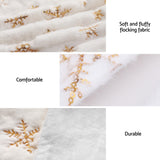Elegant Sequin Snowflake Christmas Tree Skirt - 90cm White Holiday Decor - 45-Degree Angle
