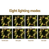 3X6M Christmas Lights Curtain Light Warm White 600 LED Jingle Jollys - Top-Down View
