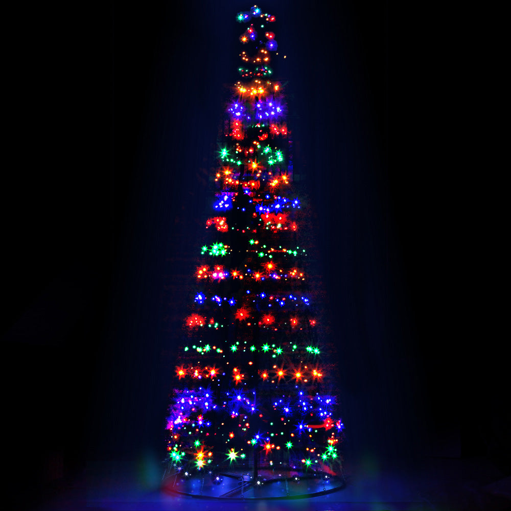 12ft Solar-Powered LED Christmas Tree with 400 Twinkling Lights