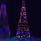 12ft Solar-Powered LED Christmas Tree with 400 Twinkling Lights - Low Angle