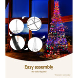 2.1M Christmas Tree 264 LED Solar Jingle Jollys - Rear View