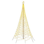 Jingle Jollys 3.6m solar LED Christmas tree net lights, warm white, solar panel