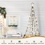 Jingle Jollys Solar Christmas Tree 2.1m 320 LED Net Lights Xmas Trees Decoration - Top-Down View