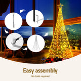 Jingle Jollys Solar Christmas Tree 2.1m 320 LED Net Lights Xmas Trees Decoration - 45-Degree Angle