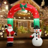 Tinseltown Christmas Archway Inflatable with LED Lights - Front View