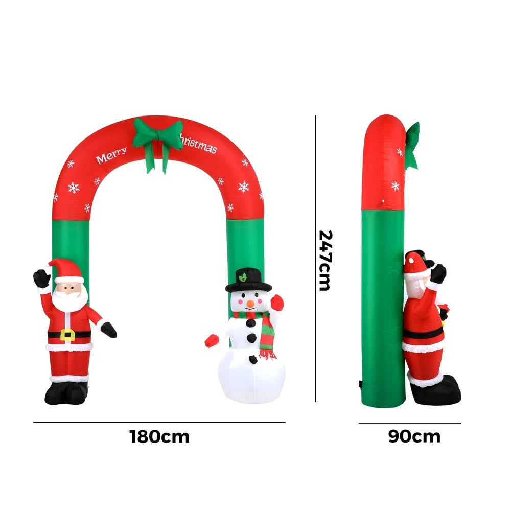 Tinseltown Christmas Archway Inflatable with LED Lights