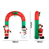 Tinseltown Christmas Archway Inflatable with LED Lights - Low Angle