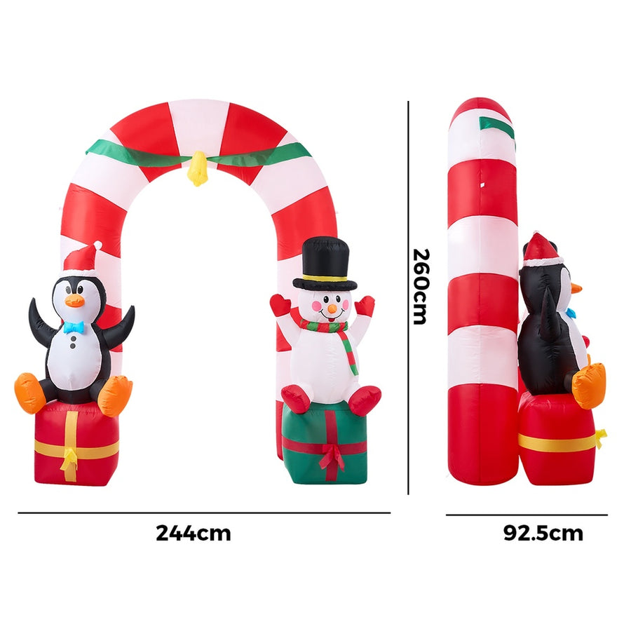 Tinseltown 2.6M Christmas Inflatable Archway with LED Light, image 6
