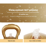 Festive Gold Inflatable Christmas Bauble Decoration - 60cm Jingle Jollys Outdoor Ornament - 45-Degree Angle