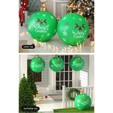 Jolly Green Christmas Inflatable Bauble Decoration - 60cm Outdoor Festive Delight - Close-Up Angle
