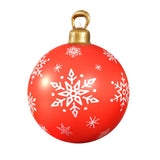 Festive Inflatable Red Christmas Bauble - 60cm Outdoor Decoration