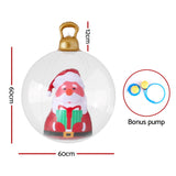 Giant 60cm Inflatable Santa Bauble - Jingle Jollys Christmas Decoration - Front View