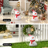 Jingle Jollys 60cm Inflatable Snowman Bauble - Giant Christmas Decoration - 45-Degree Angle