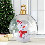 Jingle Jollys 60cm Inflatable Snowman Bauble - Giant Christmas Decoration - Close-Up Angle