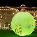 Jingle Jollys LED Light-Up Christmas Inflatable Bauble - 60cm Holiday Decor - Close-Up Angle