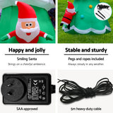 Jingle Jollys Christmas Inflatable Santa Tree 5M Illuminated Decorations - Close-Up Angle