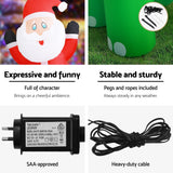 Festive Inflatable Santa Dinosaur Decoration - 3.8M Illuminated Holiday Cheer - 45-Degree Angle