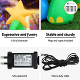 Jingle Jollys Christmas Inflatable Dinosaur 1.86M Height LED Decorations Illuminated - Rear View