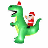 Jingle Jollys Christmas Inflatable Dinosaur 2.5M Illuminated Decorations - Side View