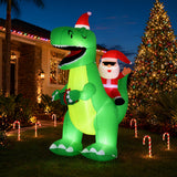 Jingle Jollys Christmas Inflatable Dinosaur 2.5M Illuminated Decorations - Extra Image