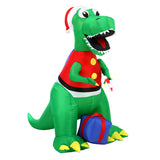 Tinseltown Christmas Dinosaur Inflatable with LED Lights