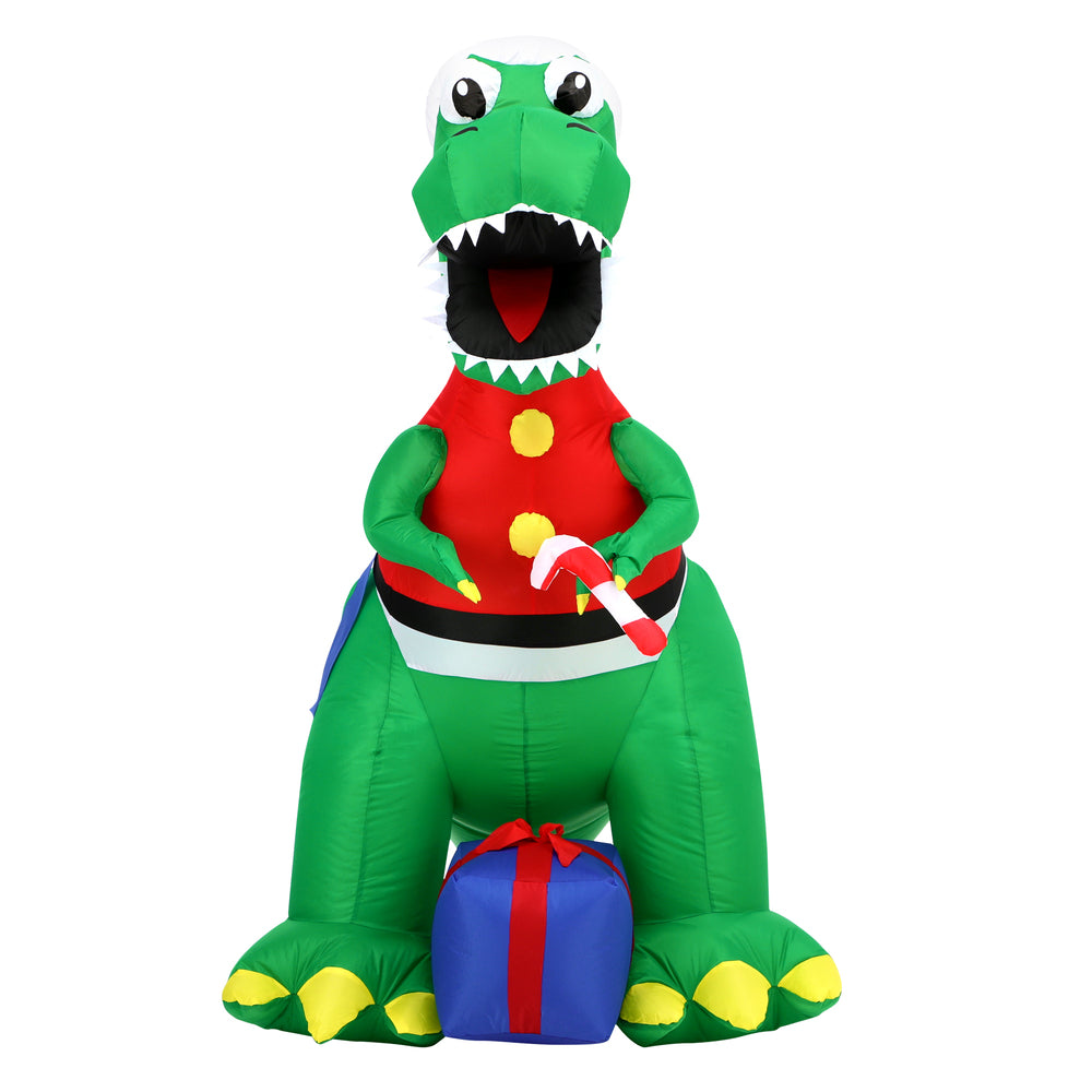 Tinseltown Christmas Dinosaur Inflatable with LED Lights