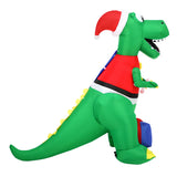 Tinseltown Christmas Dinosaur Inflatable with LED Lights - Side View