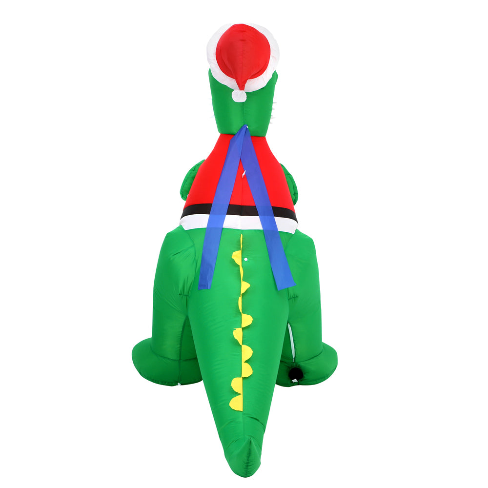 Tinseltown Christmas Dinosaur Inflatable with LED Lights