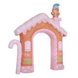 Jingle Jollys Christmas Inflatable Gingerbread Man Candy 3.2M Illuminated Decorations - Side View