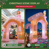 Jingle Jollys Christmas Inflatable Gingerbread Man Candy 3.2M Illuminated Decorations - Rear View