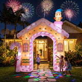 Jingle Jollys Christmas Inflatable Gingerbread Man Candy 3.2M Illuminated Decorations - Extra Image