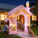 Jingle Jollys Christmas Inflatable Gingerbread Man Candy 3.2M Illuminated Decorations - Extra Image