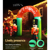 Jolly Nutcracker Inflatable Christmas Archway - 3M Illuminated Festive Decoration - 45-Degree Angle