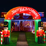 Jolly Nutcracker Inflatable Christmas Archway - 3M Illuminated Festive Decoration - Low Angle