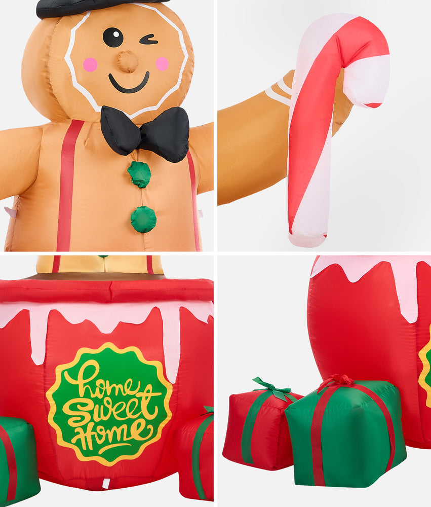 Tinseltown 1.8M Christmas Inflatable Gingerbread Man with LED Lights