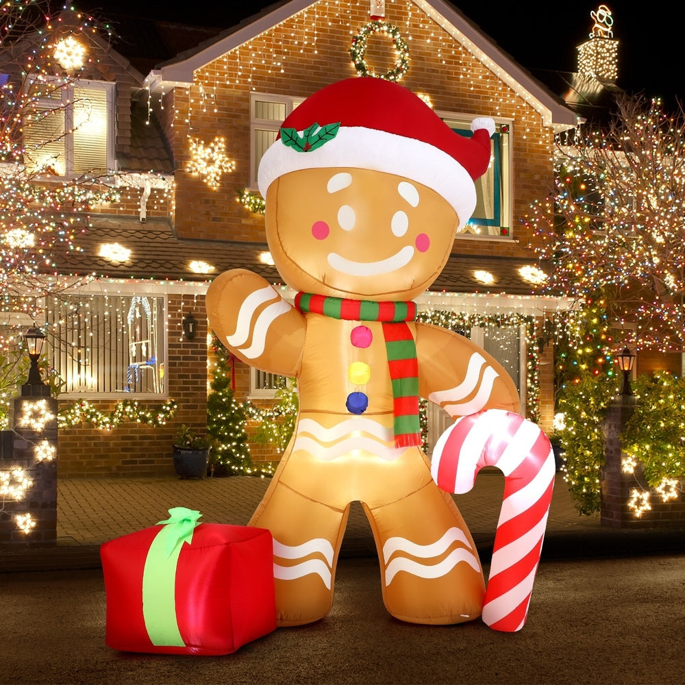 Tinseltown Christmas Inflatable Gingerbread Man with LED Lights