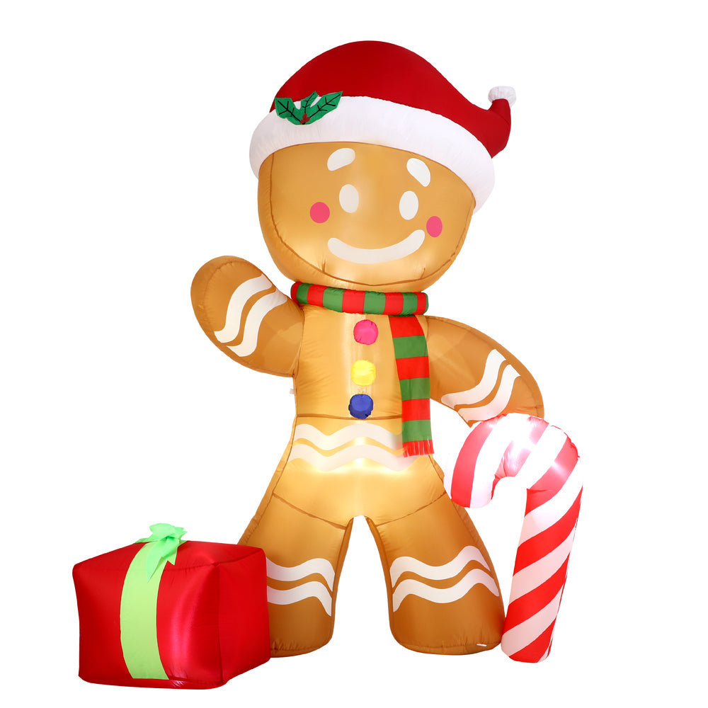 Tinseltown Christmas Inflatable Gingerbread Man with LED Lights