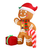 Tinseltown Christmas Inflatable Gingerbread Man with LED Lights - Rear View